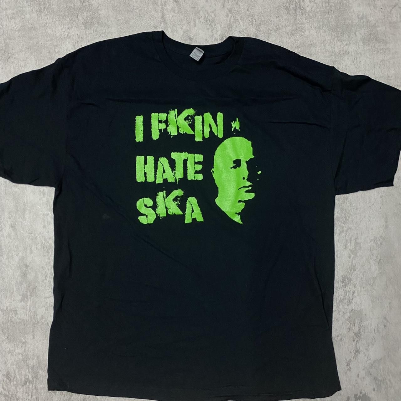 Other Black and green I F*ckin Hate Ska T-shirt #skate Size US XXL / EU 58 / 5 - 1 Thumbnail