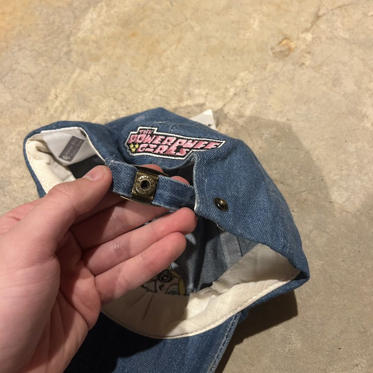 Cartoon Network × Vintage NEW Vintage 2000 Powerpuff Girls Denim Snapback Hat Cartoon Size ONE SIZE - 8 Thumbnail