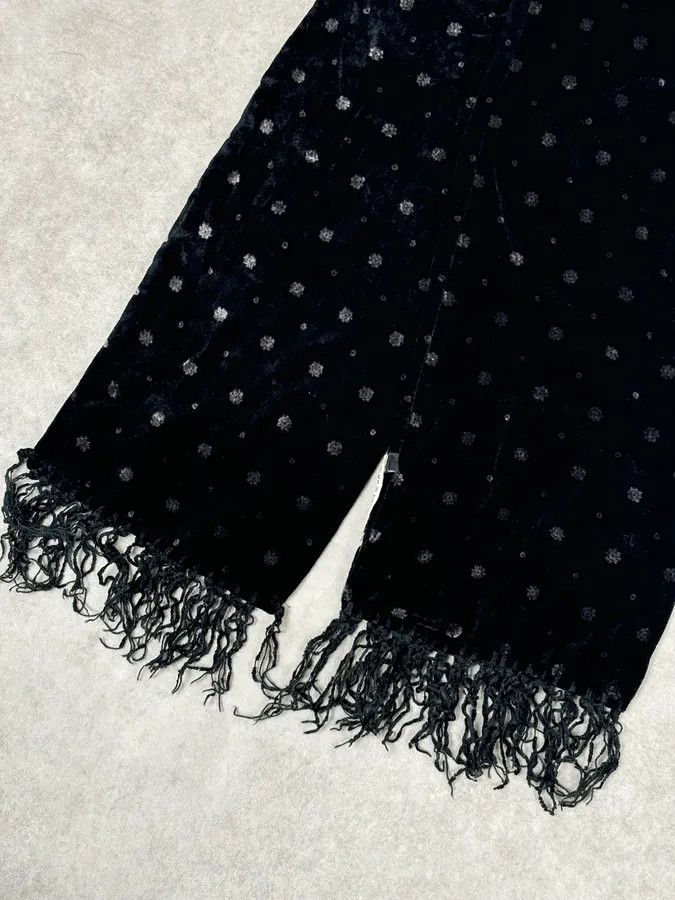Giorgio Armani Giorgio Armani Black Scarf Polka Dot Scarf Size ONE SIZE - 4 Thumbnail