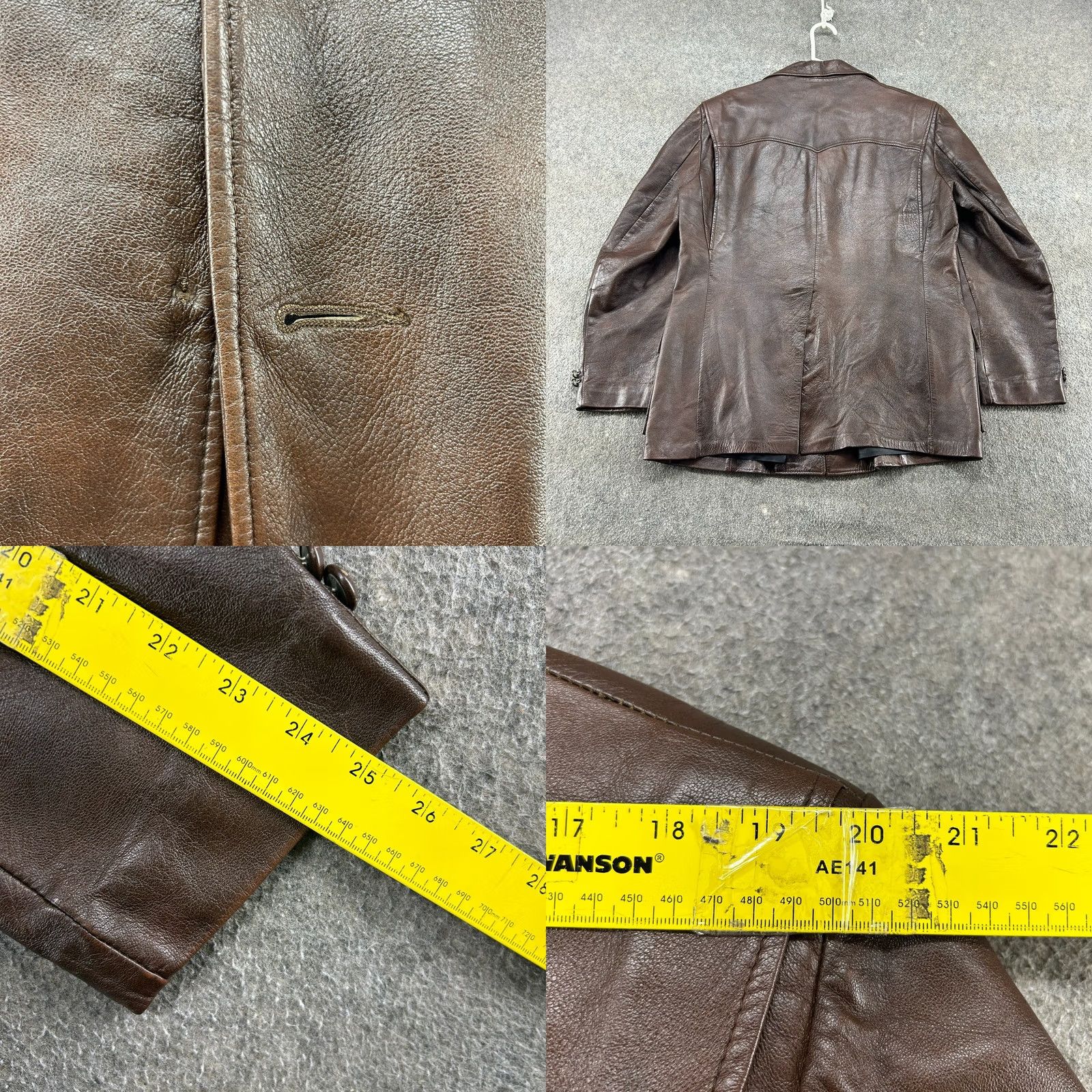 Scully Vintage Scully Leather Jacket Men 42 Brown Mocha Blazer Genuine Real Western 80s Size US XS / EU 42 / 0 - 8 Thumbnail