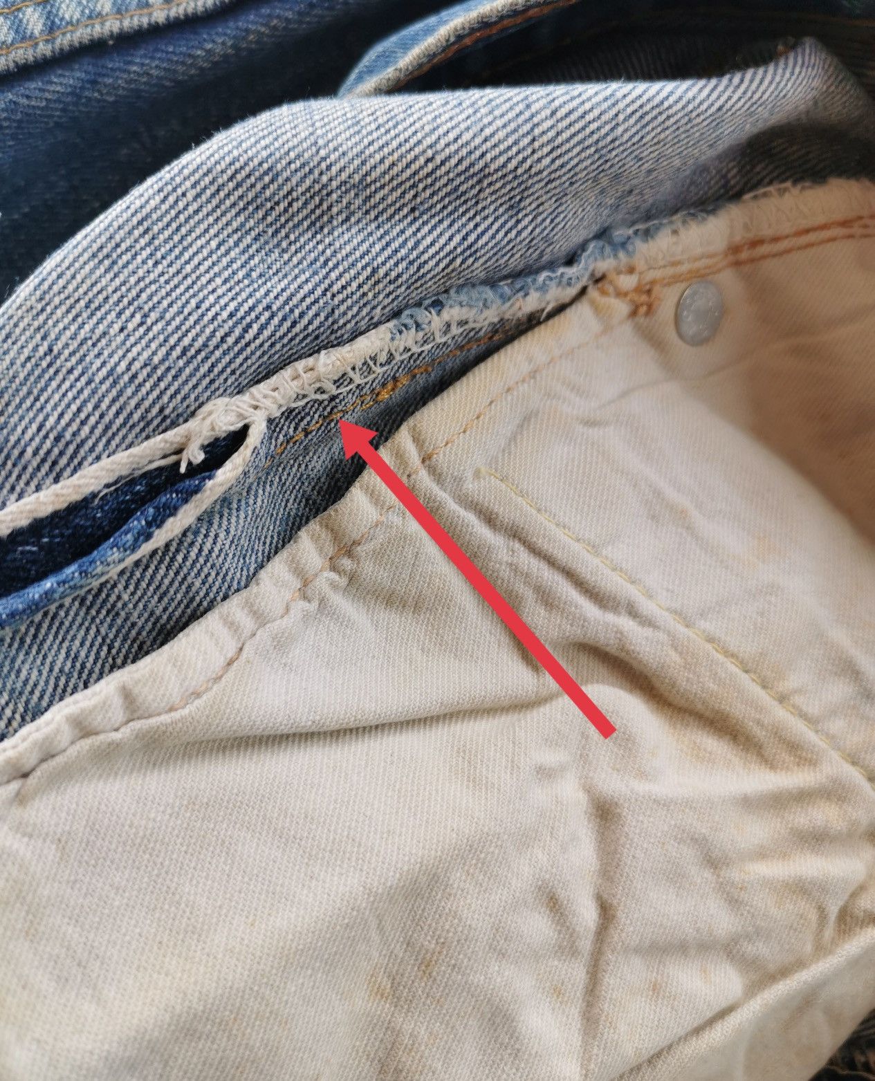 Levi's × Vintage Levis Vintage Rindem Top Button Stamp No 8 Selvedge Denim Size US 28 / EU 44 - 14 Thumbnail