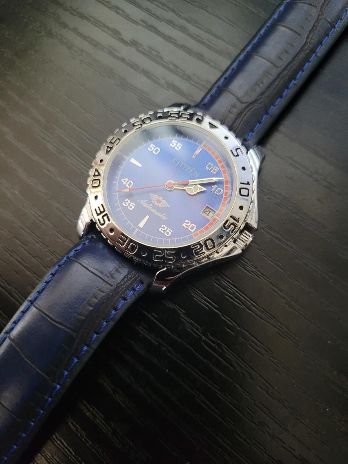 image of Nos Vintage Citizen Kk140 Automatic Men's Watch in Blue