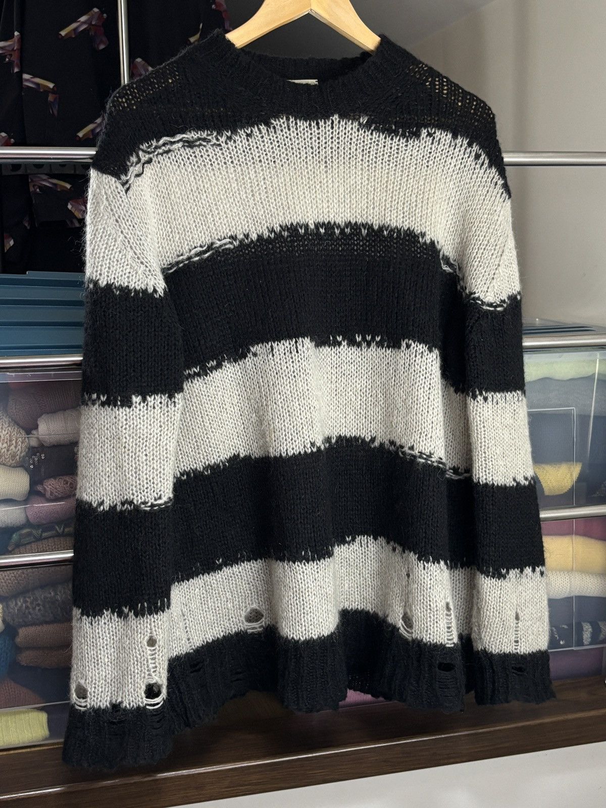 Acne Studios Acne Studios Knit Distressed Oversized Mohair Sweater Rare Size US M / EU 48-50 / 2 - 2 Thumbnail