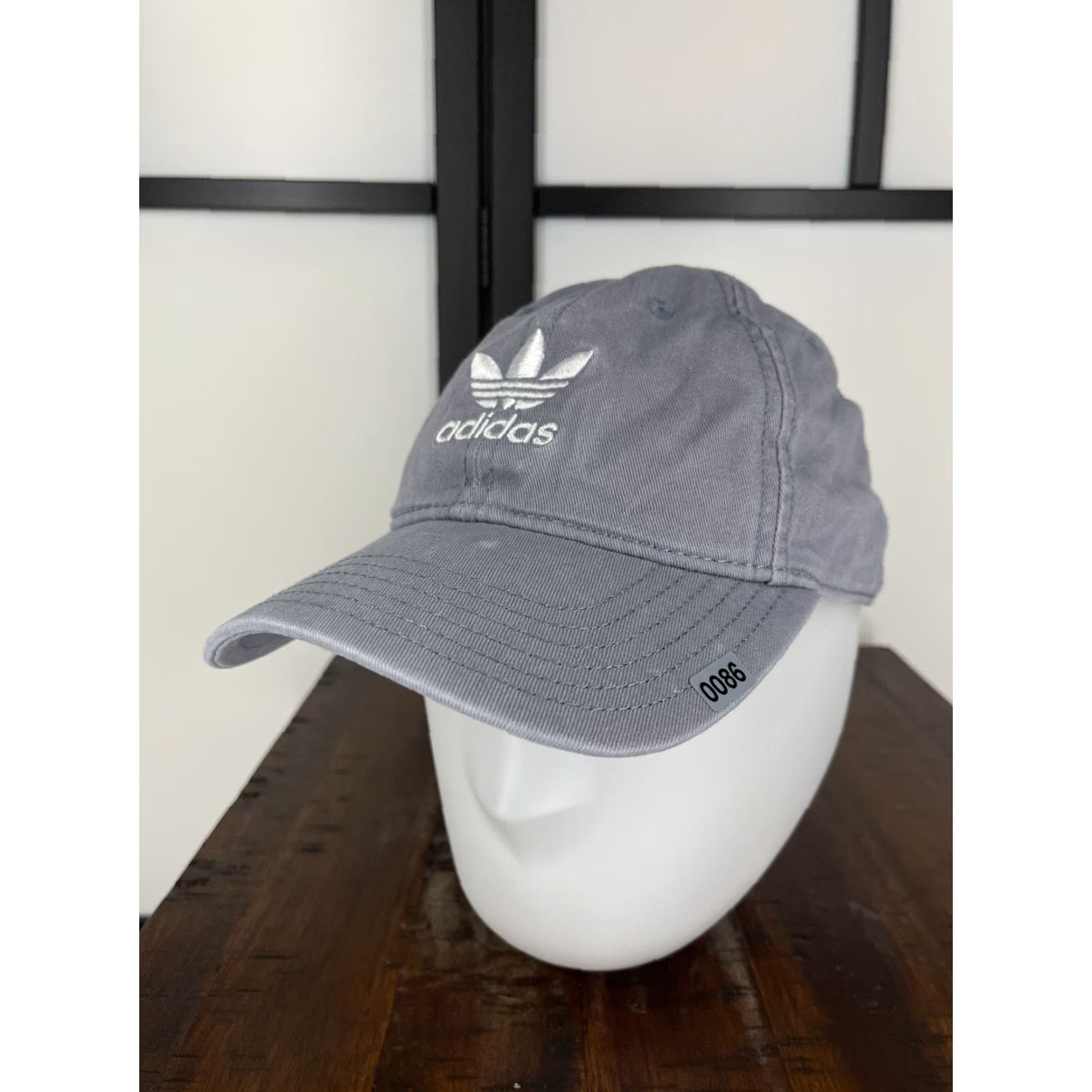 Adidas Adidas Hat Cap Strap Back Womens One Size Gray Embroidered Cotton Golf Golfer Baseball Cap Shirt Outdoor Sports Adjustable Lightweight Vintage: No Size ONE SIZE - 4 Thumbnail