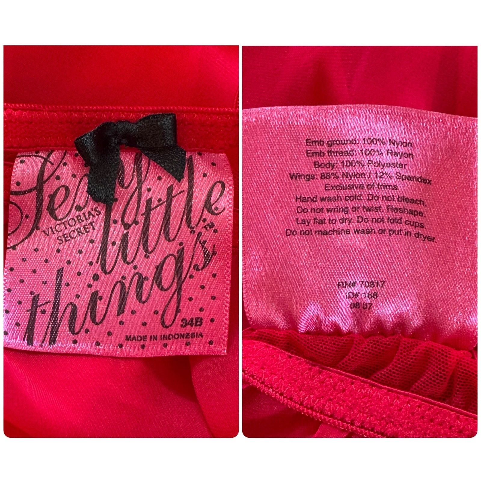 Victoria's Secret Vintage Y2K VICTORIA’S SECRET Cherry Embroidered Cami 34B Size ONE SIZE - 9 Thumbnail