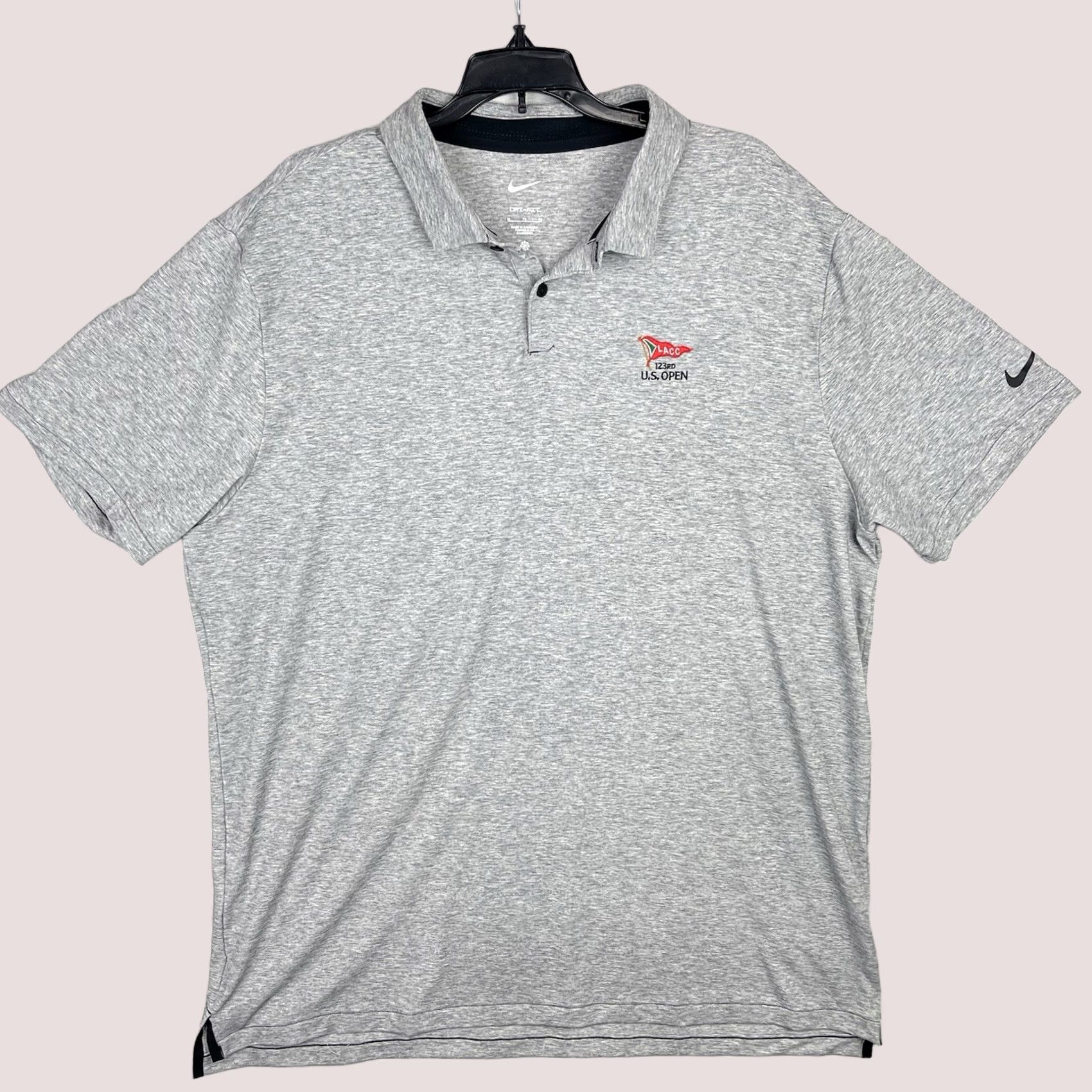 Nike Nike Dri-Fit Polo Shirt Mens XL Gray City Logo Golf Size US XL / EU 56 / 4 - 1 Thumbnail