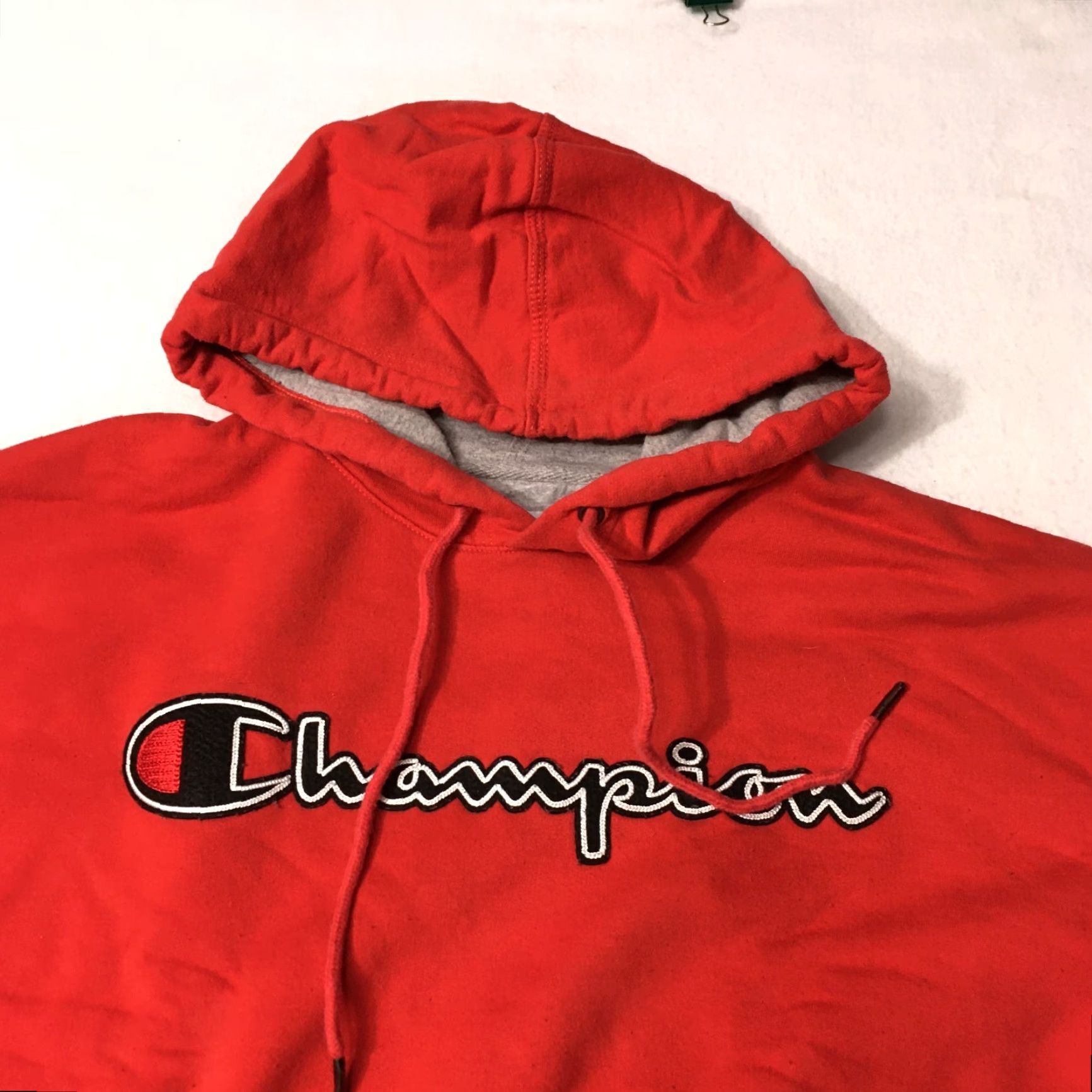 Champion Champion Hoodie Mens Large Red Pullover Logo Sweatshirt Size US L / EU 52-54 / 3 - 2 Thumbnail
