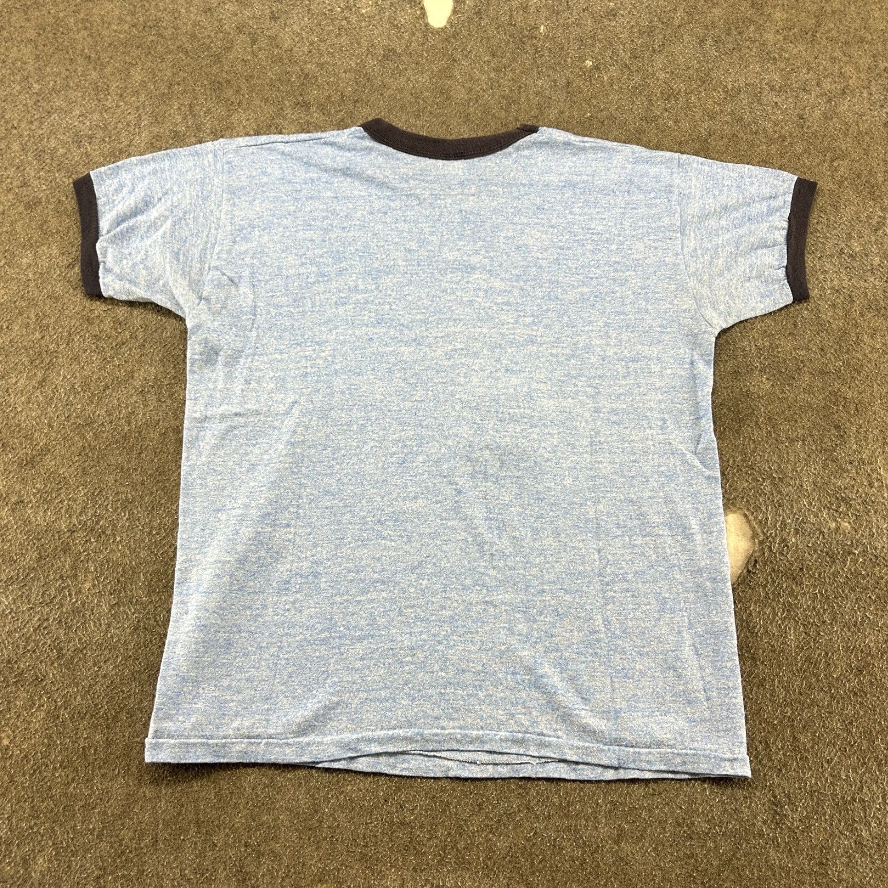 Russell Athletic VINTAGE Russell Athletic T-Shirt Shirt Mens L Blue Cartoon Cigar Truss T Structures 70s Oregon USA Mens Size US L / EU 52-54 / 3 - 3 Thumbnail