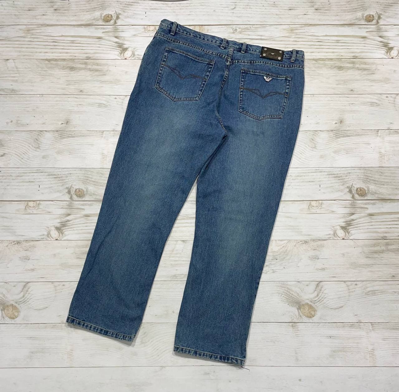 Emporio Armani × Vintage Vintage Emporio Armani Denim Jeans Buggy Size 44 Logo Size US 44 / EU 60 - 1 Thumbnail