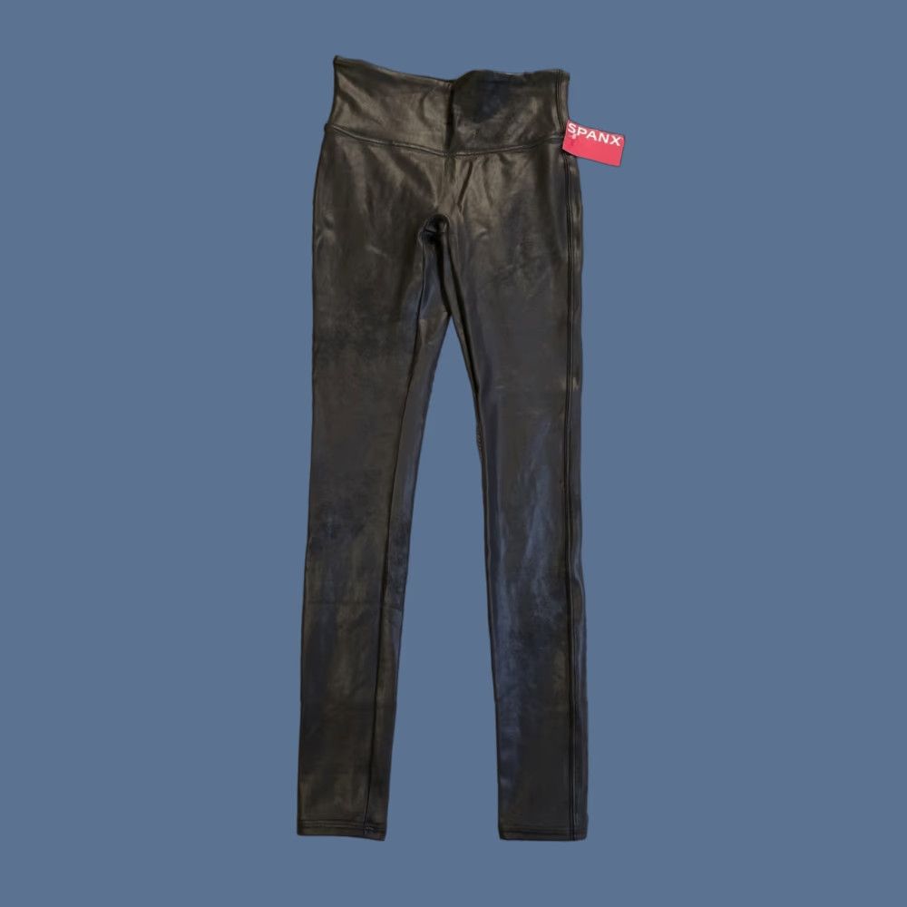 Spanx Spanx Womens Size S Ankle Leggings Faux Leather High Waist Black NEW NWT Size 28" / US 6 / IT 42 - 1 Thumbnail