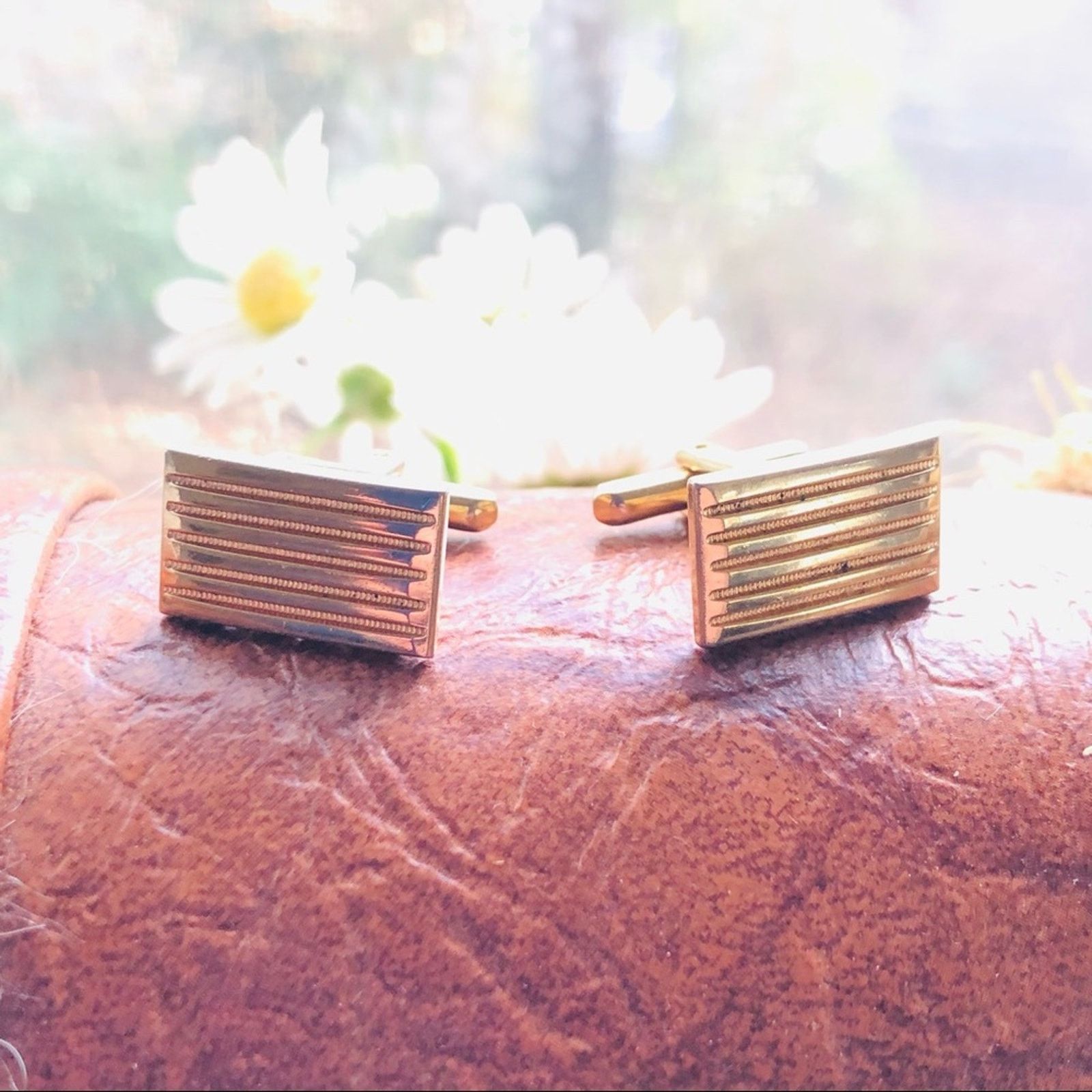 Vintage Vintage men’s Hickok gold rectangle cuff links Size ONE SIZE - 2 Thumbnail