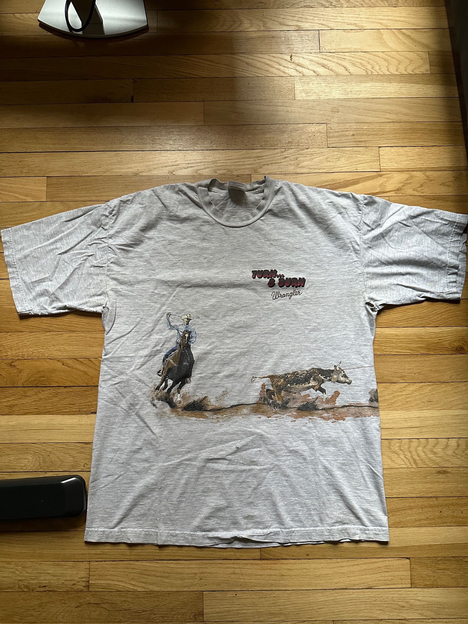 Wrangler Vintage Wrangler Cowboy Rodeo Turn... and Burn Shirt XXL Size US XXL / EU 58 / 5 - 1 Thumbnail