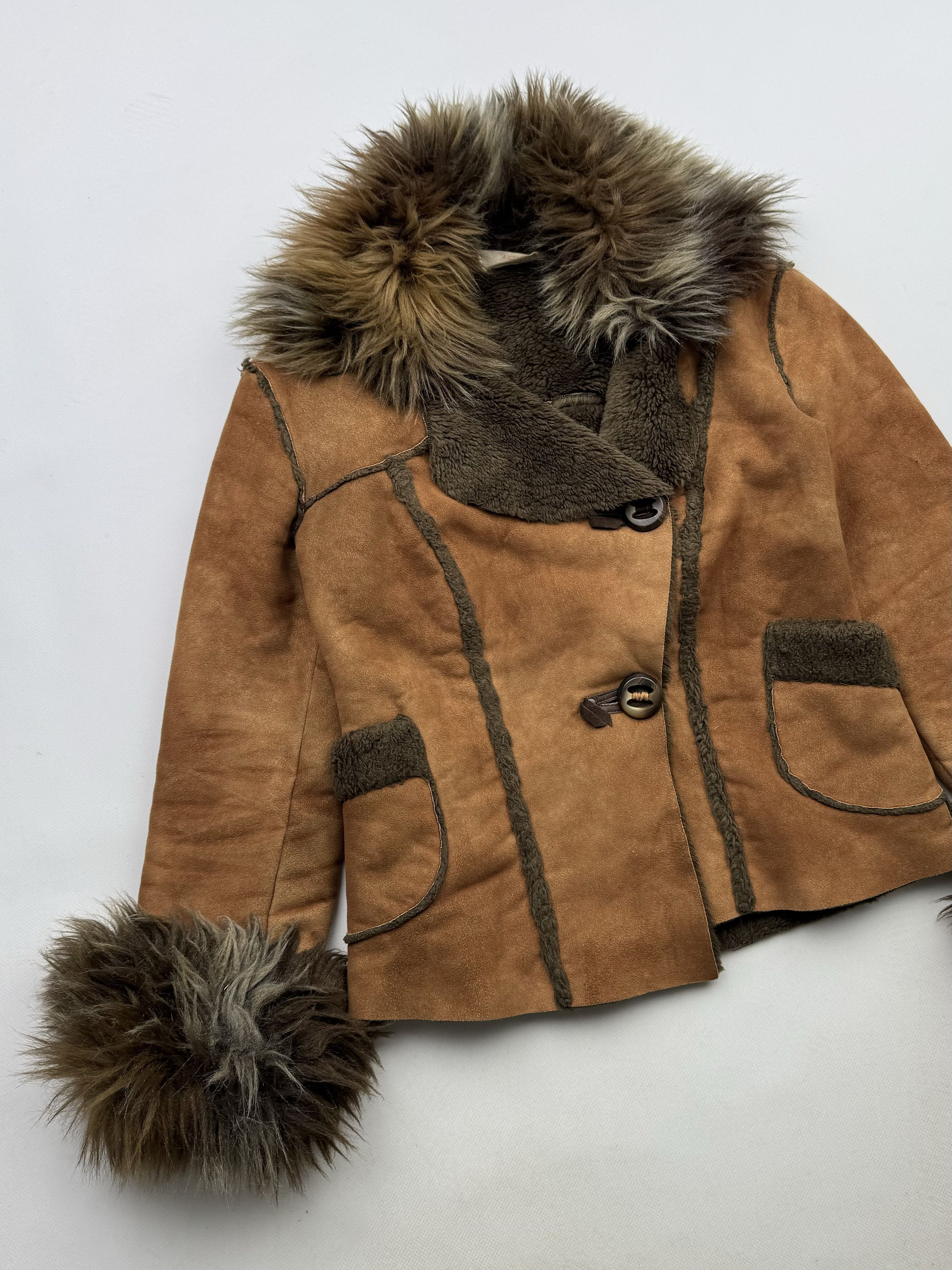 Vintage Vintage Faux Sheepskin Coat With Faux Fur Details B49(V266E2 Size M / US 6-8 / IT 42-44 - 2 Thumbnail