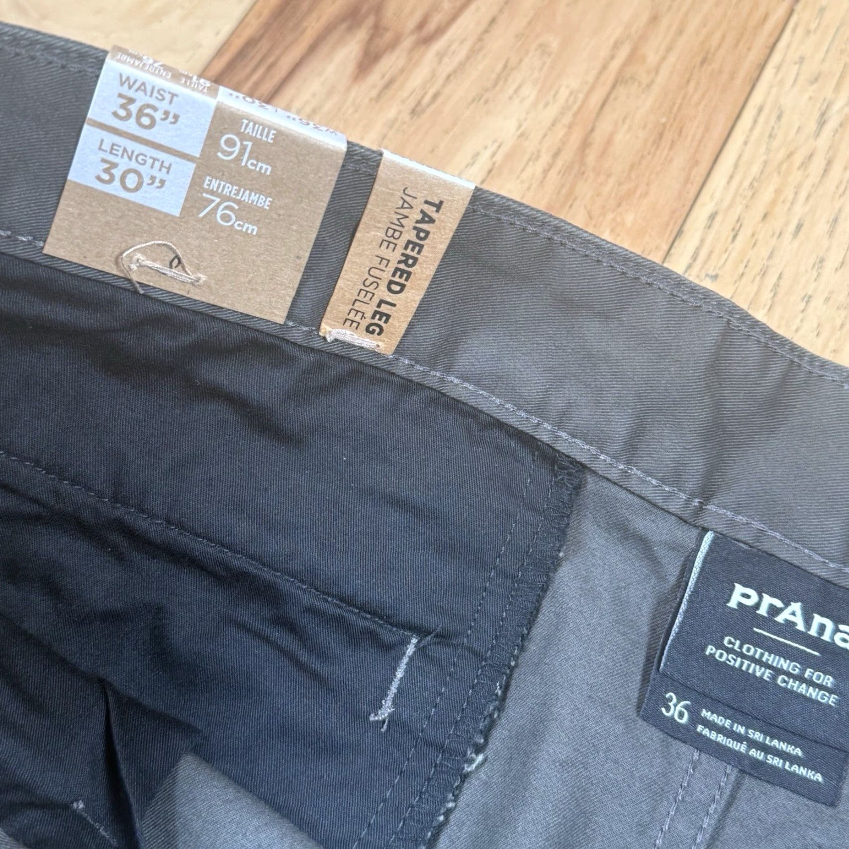 Prana NWT prAna Westover Pants Mens 36x30 Tapered Leg Dark Iron Gray Chino Size 36 Regular Mens Gender: Mens Size US 36 / EU 52 - 4 Thumbnail