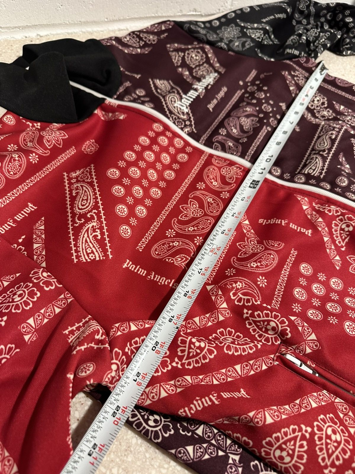Palm Angels Palm Angels Bandana Track Jacket Zip Up Maroon & Red, Unisex Size US XL / EU 56 / 4 - 13 Thumbnail