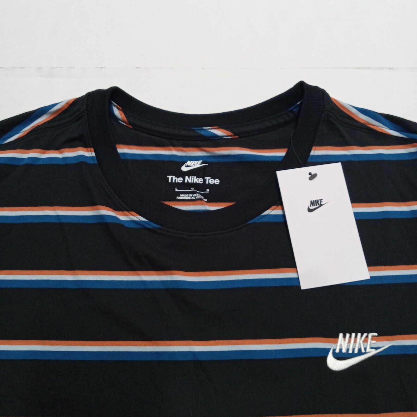 Nike Nike Sportswear Club Stripe Logo T-Shirt Tee Men's L Black Size US L / EU 52-54 / 3 - 2 Thumbnail