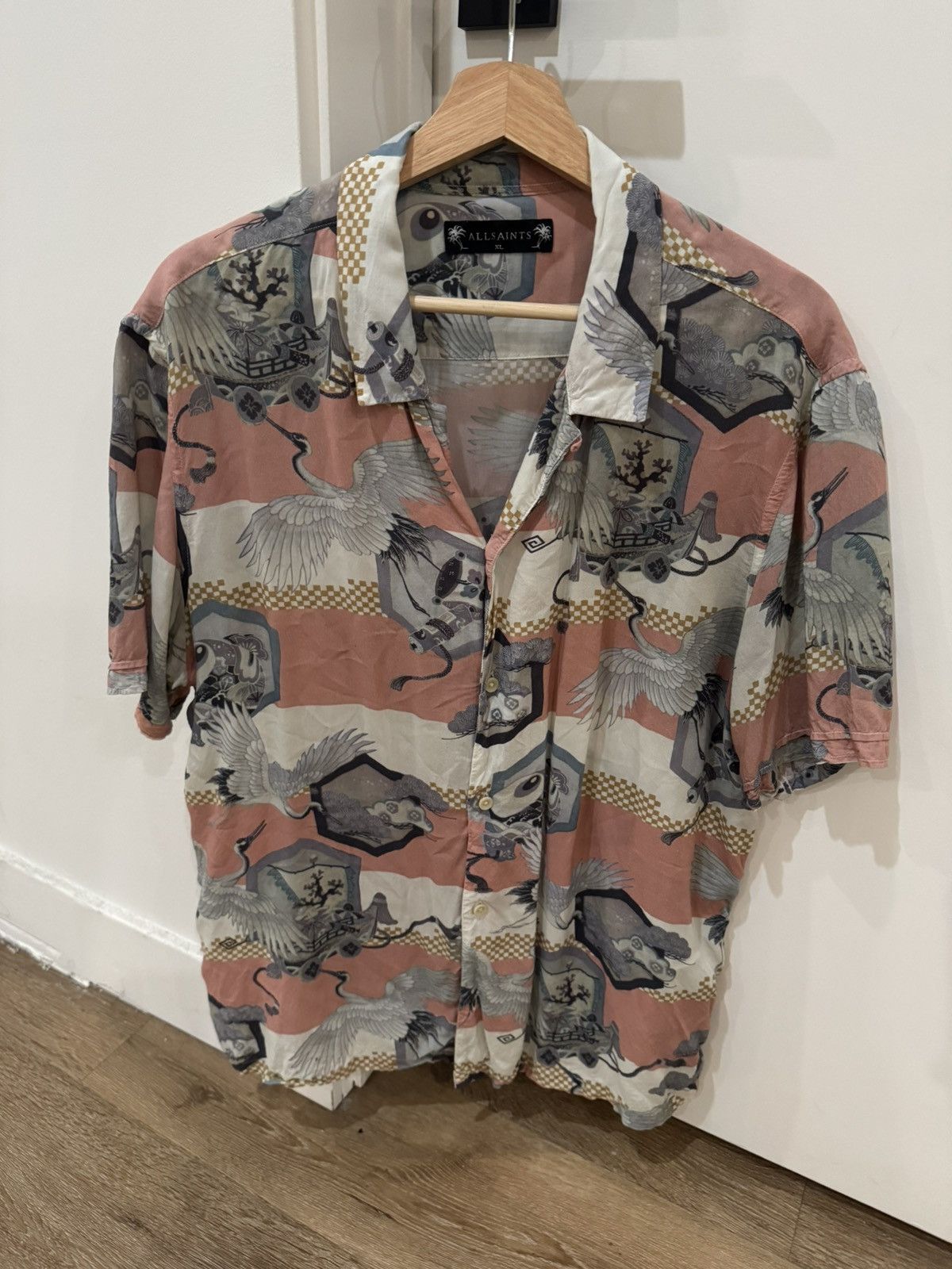 Allsaints Allsaints Short Sleeve Button Up Shirt Size US XL / EU 56 / 4 - 3 Thumbnail