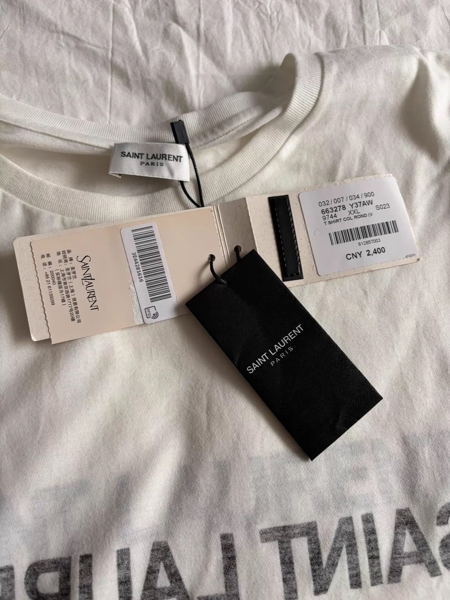Saint Laurent Paris Saint Laurent Mirror Letter T-shirt K33 Size US XXL / EU 58 / 5 - 4 Thumbnail