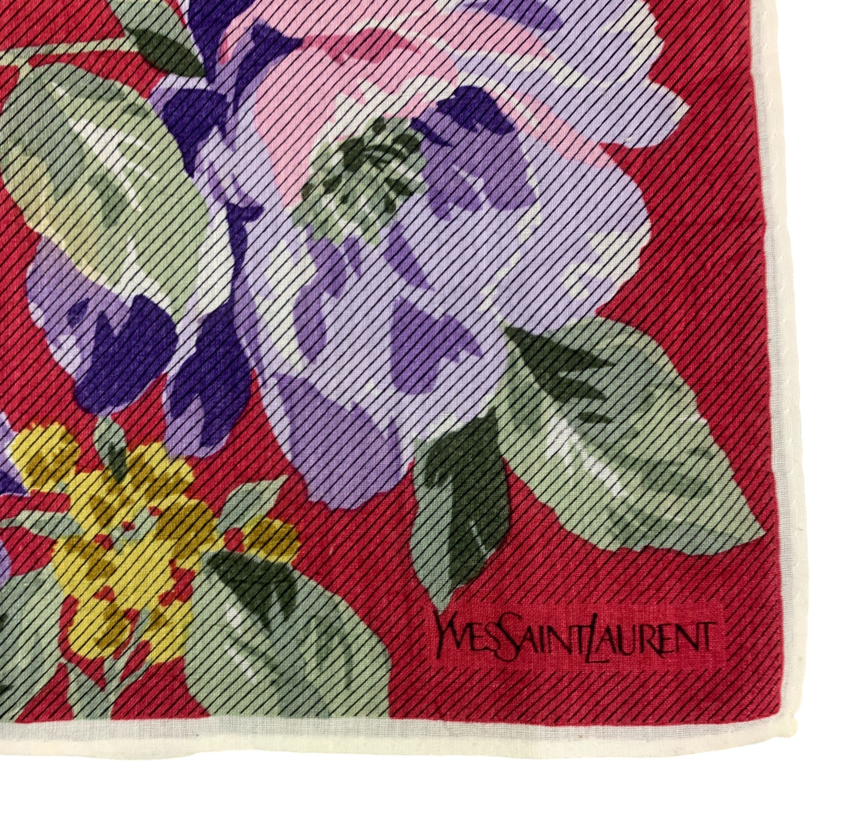 Vintage × Yves Saint Laurent Vintage Yves Saint Laurent Handkerchief Scarf - HKA1002 Size ONE SIZE - 8 Thumbnail