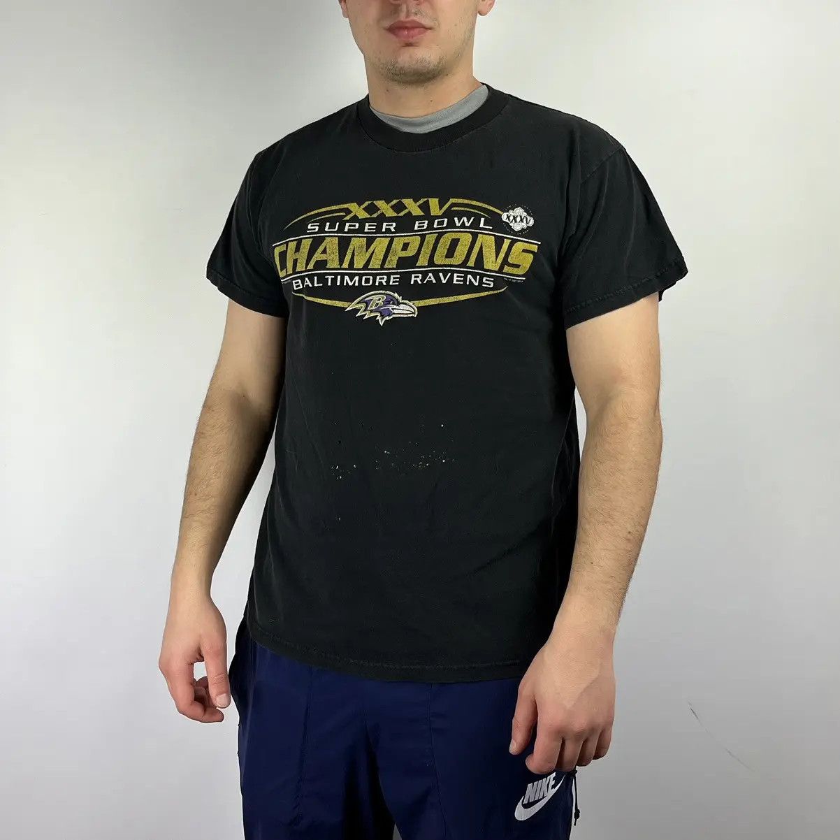 NFL Vintage NFL Super bowl champion Baltimore ravens Tshirt 2001 Size US M / EU 48-50 / 2 - 1 Thumbnail