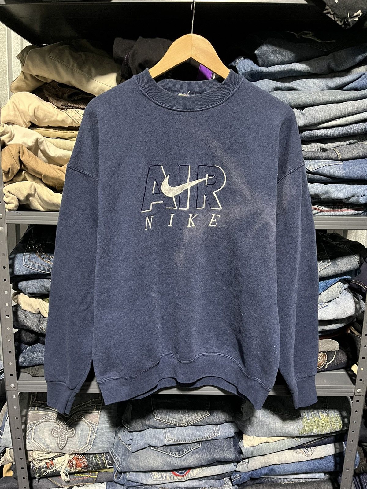 Crazy Vintage 90s Nike Air Swoosh Crewneck Skater Essential