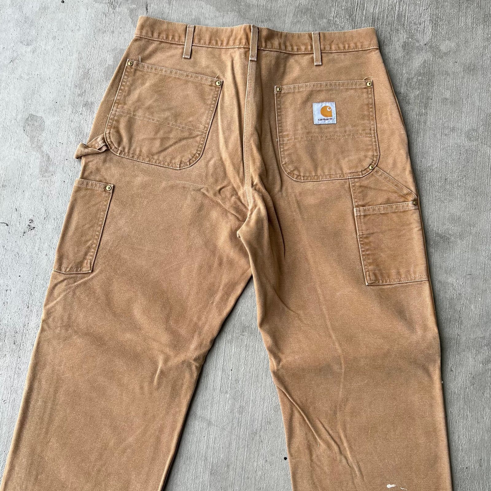 Carhartt × Vintage Carhartt brown double knee work wear carpenter pants Size US 34 / EU 50 - 5 Thumbnail