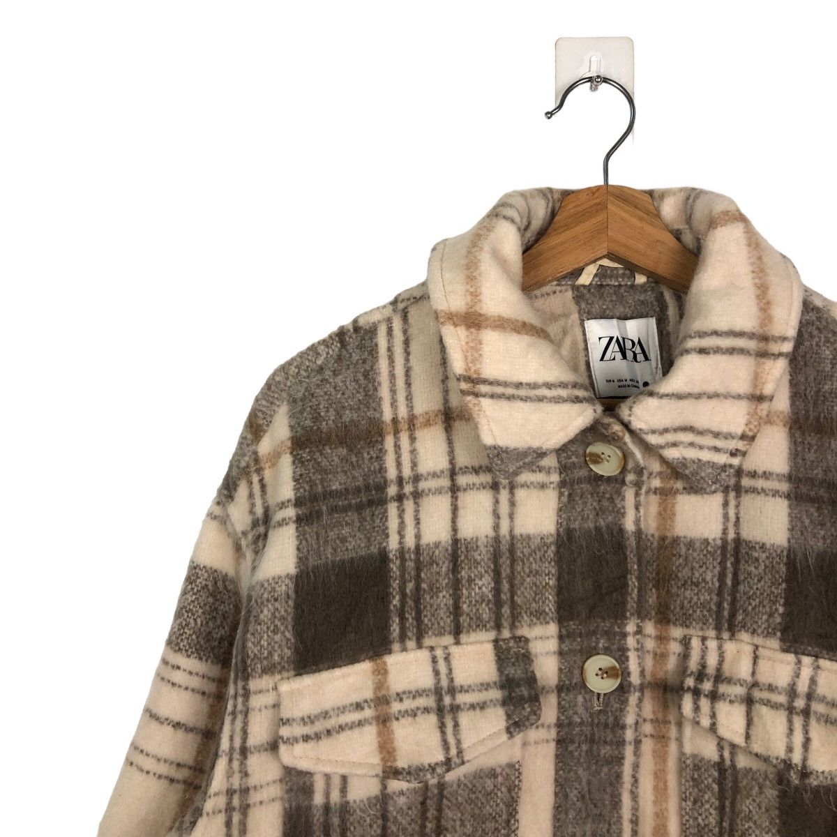 Flannel VINTAGE WOOL FLANNEL JACKET TARTAN DESIGN ZARA Size US M / EU 48-50 / 2 - 6 Thumbnail
