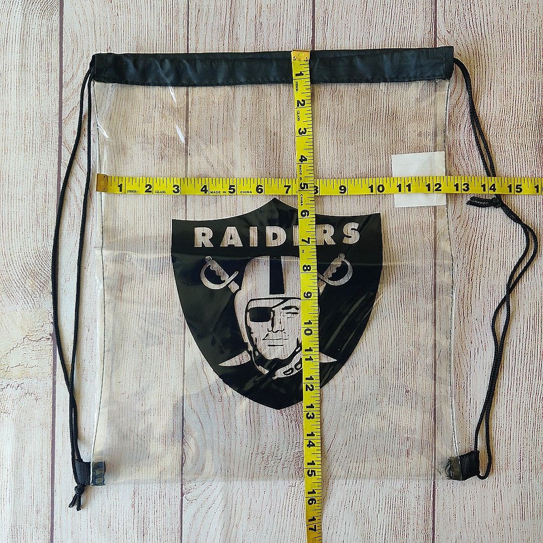 NFL Las Vegas Raiders V-neck tee and clear drawstring bag bundle Size M / US 6-8 / IT 42-44 - 10 Thumbnail