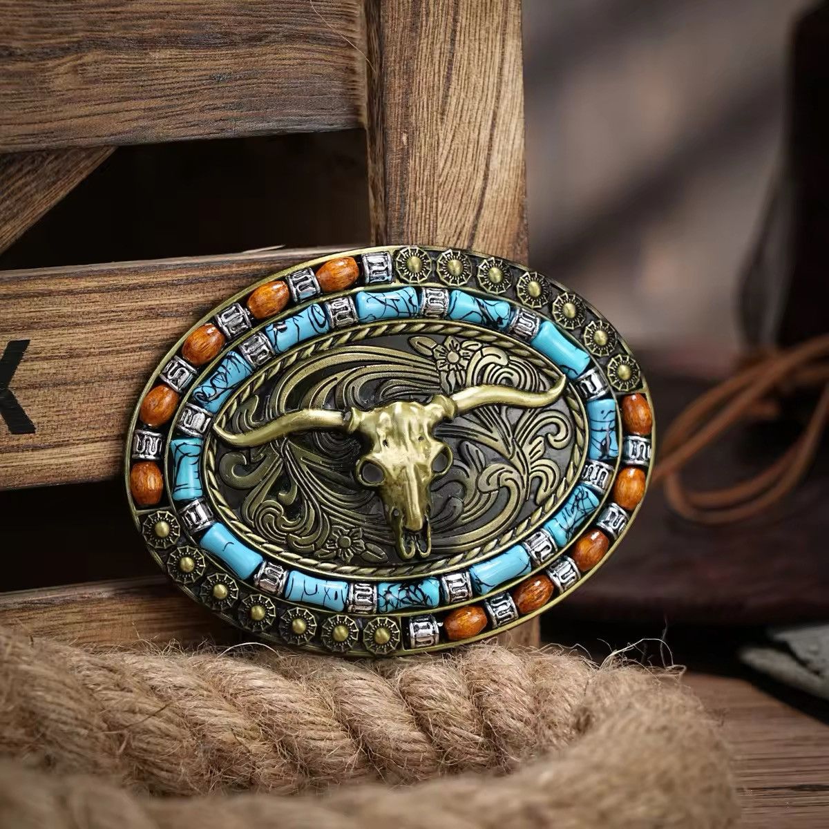 Cowboy Equipment Vintage-Cowboy Rodeo Bull Head belt buckle Size ONE SIZE - 2 Thumbnail
