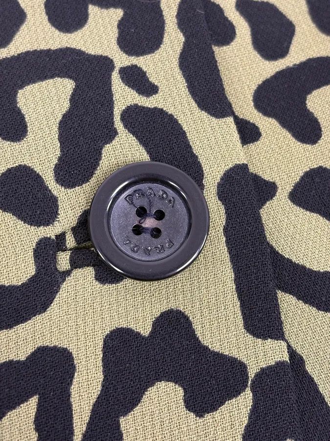 Prada SS2012 Prada Green & Black Leopard Skirt Size 28" / US 6 / IT 42 - 10 Thumbnail