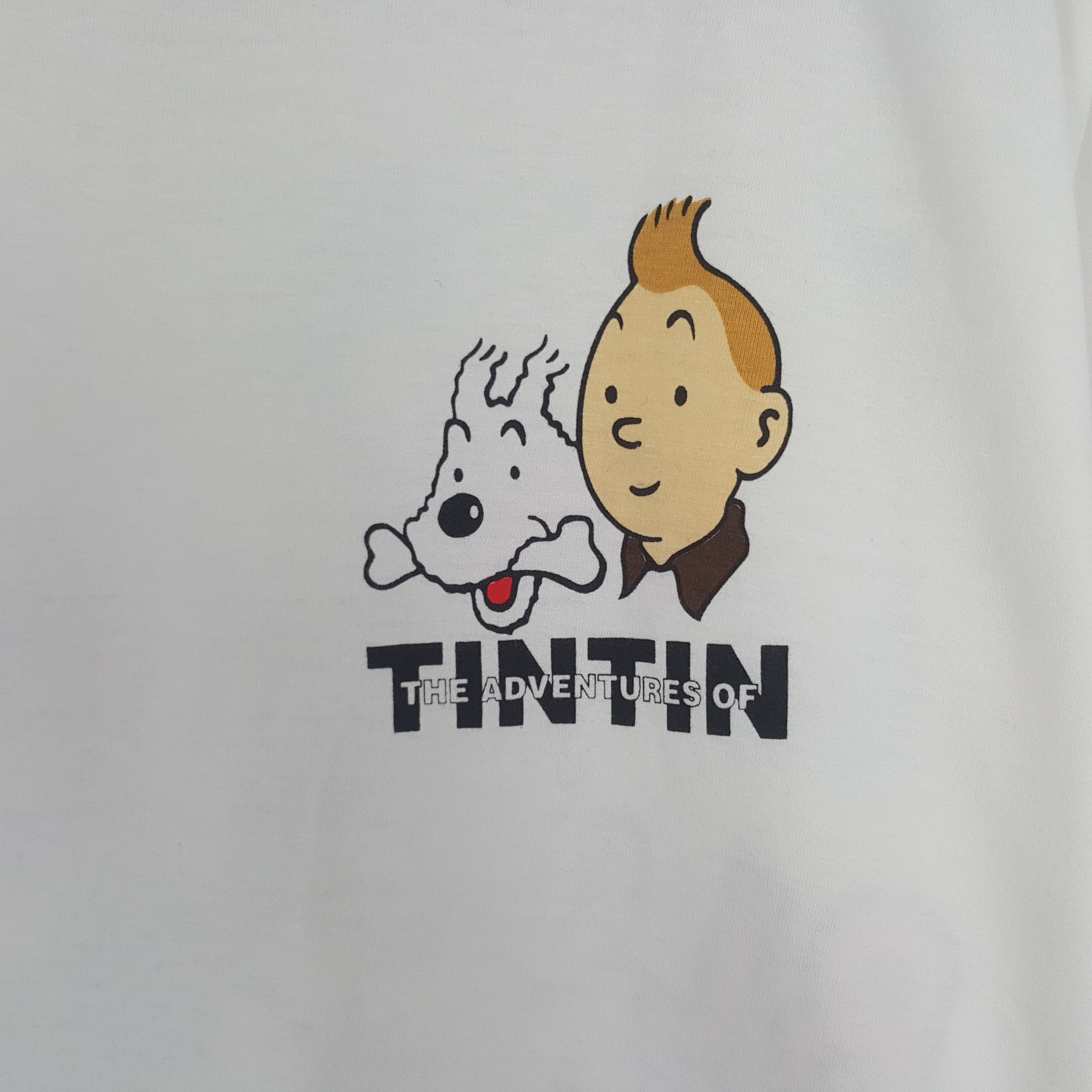 Vintage Vintage Tintin The Blue Lotus Tshirt Size US L / EU 52-54 / 3 - 4 Thumbnail