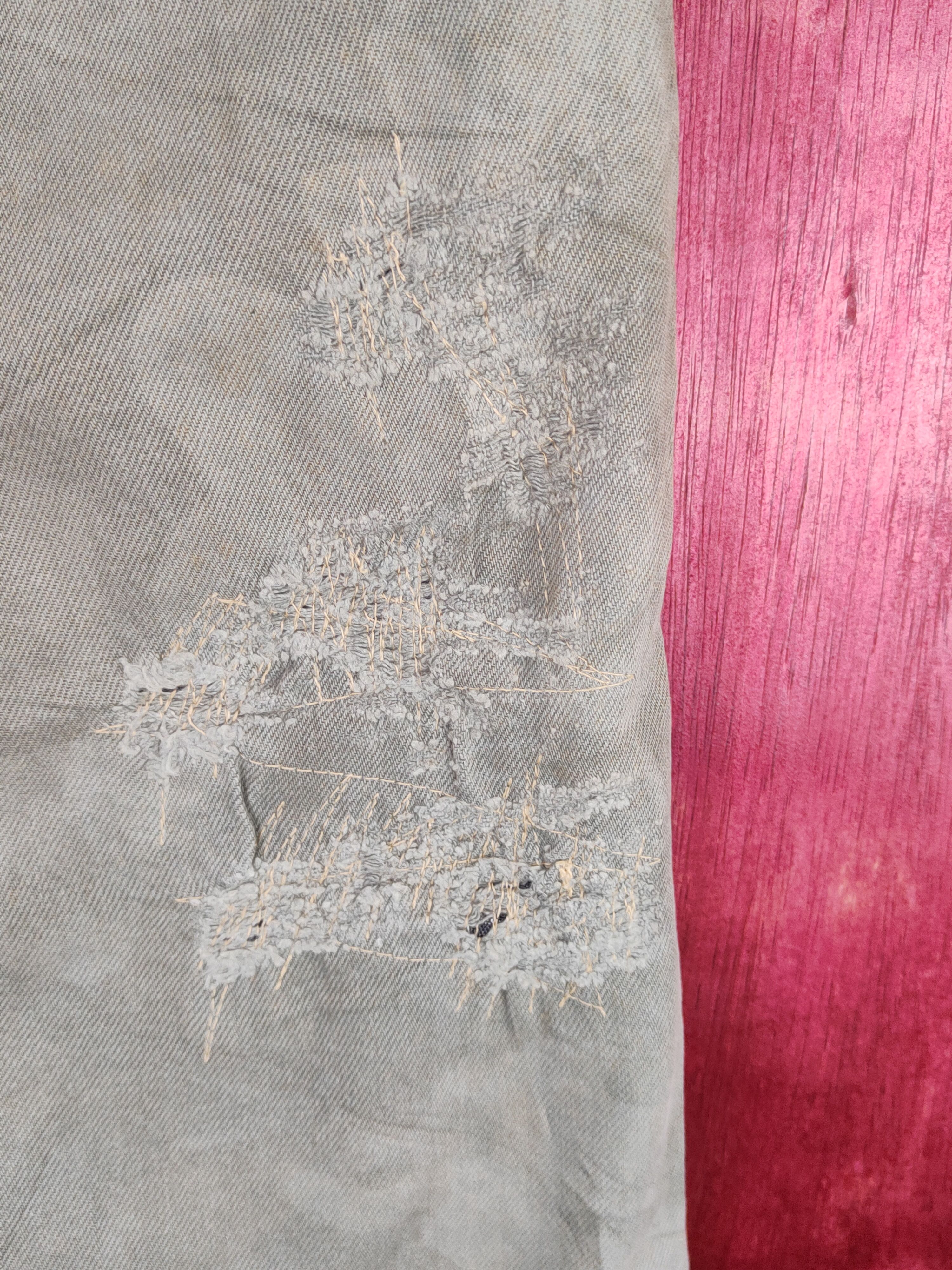 Japanese Brand Ozone Rocks Gray Faded Distressed Ripped Jeans #S1791 Size US 34 / EU 50 - 14 Thumbnail
