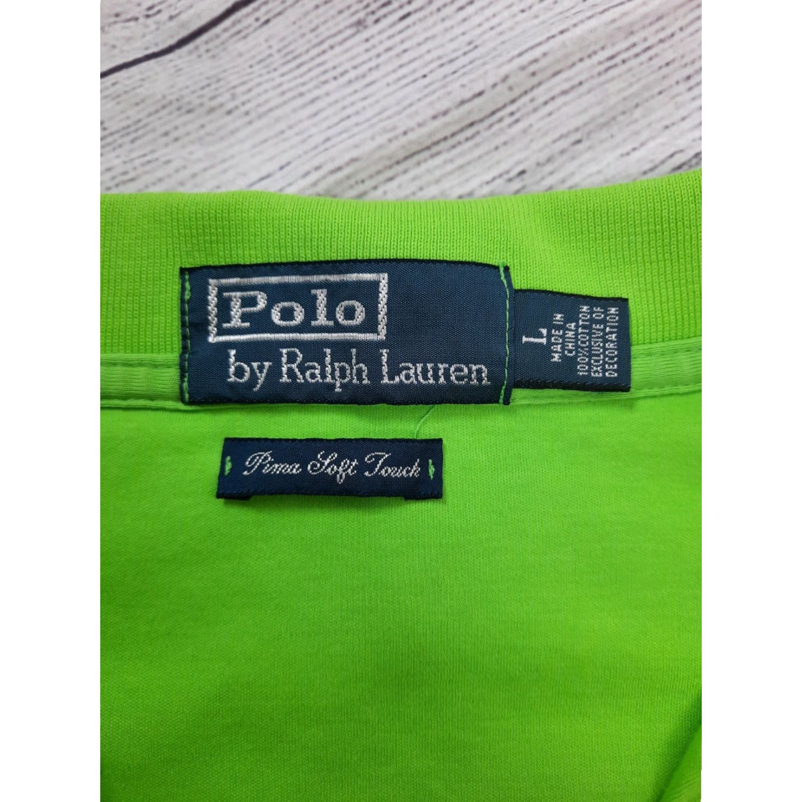Polo Ralph Lauren Polo Ralph Lauren Polo Shirt Men Green S2 Pima Soft Touch Short Sleeve Golf Logo Embroidered L Size US L / EU 52-54 / 3 - 2 Thumbnail