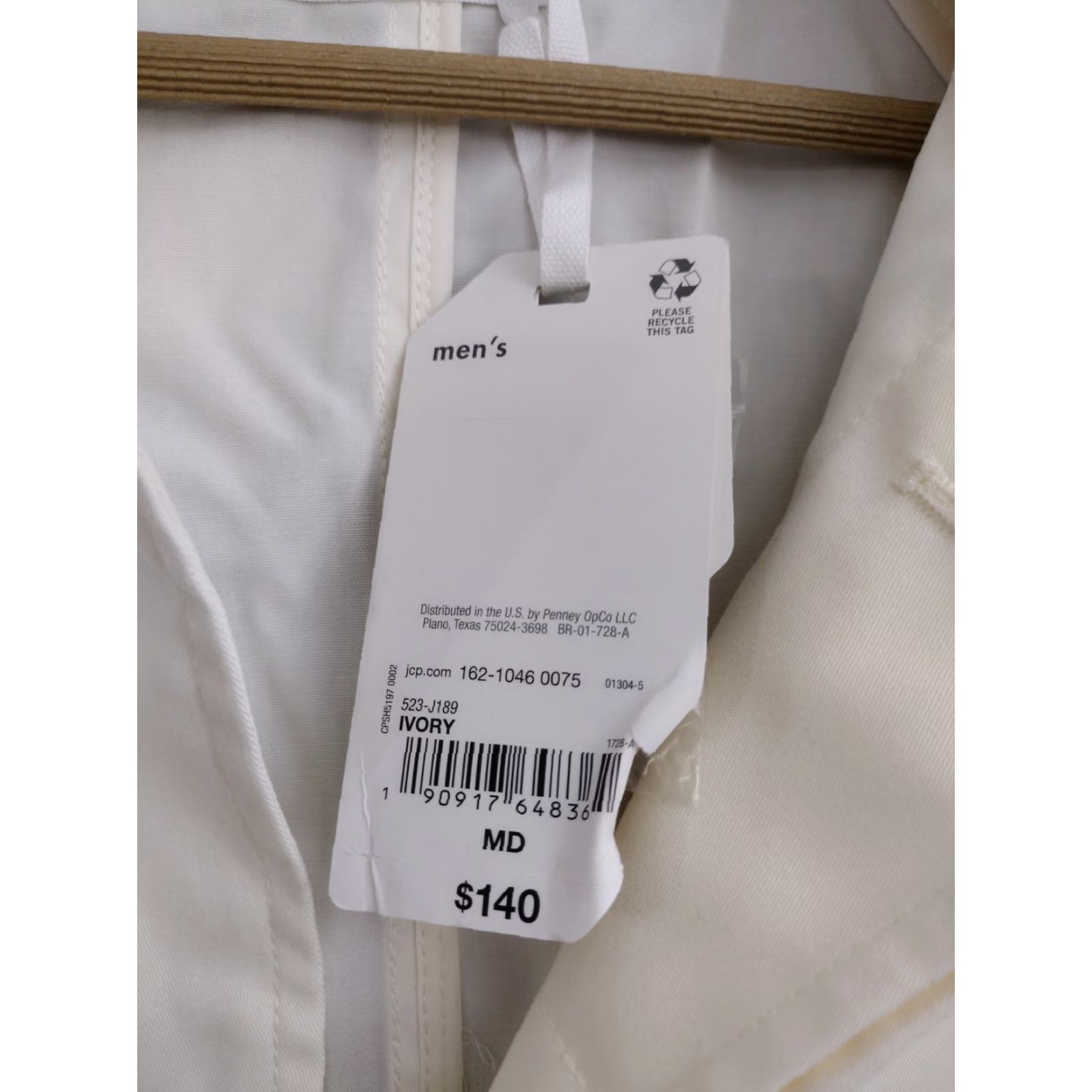Vintage Stylus Trench Coat Men M Ivory Lightweight Pockets Button Size US M / EU 48-50 / 2 - 6 Thumbnail