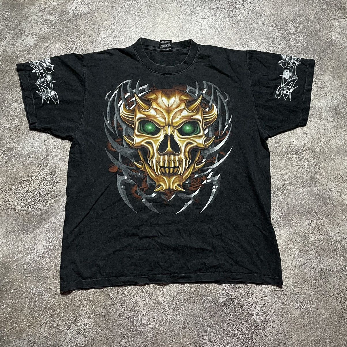 Band Tees Vintage Y2K SKELETON TEE BAND ABSTRACT ROCK GRUNGE HORROR Size US XL / EU 56 / 4 - 2 Thumbnail