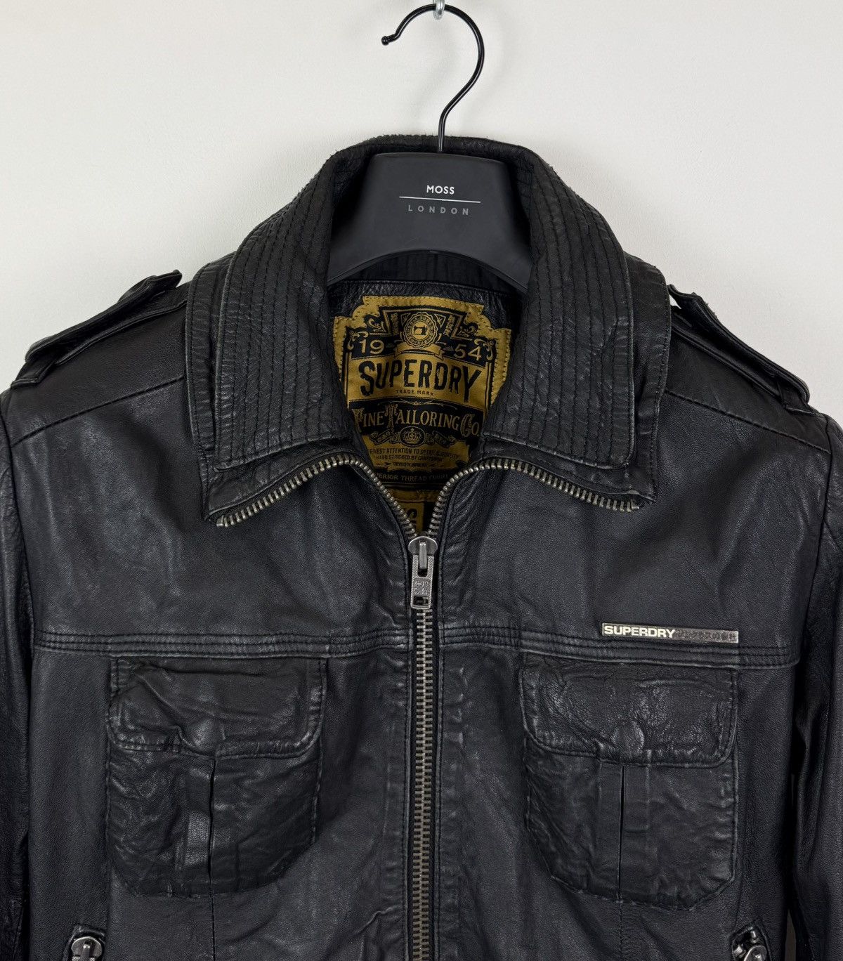 Superdry Superdry Biker Leather Jacket Full Zip Moto Japanese Style Size US M / EU 48-50 / 2 - 2 Thumbnail