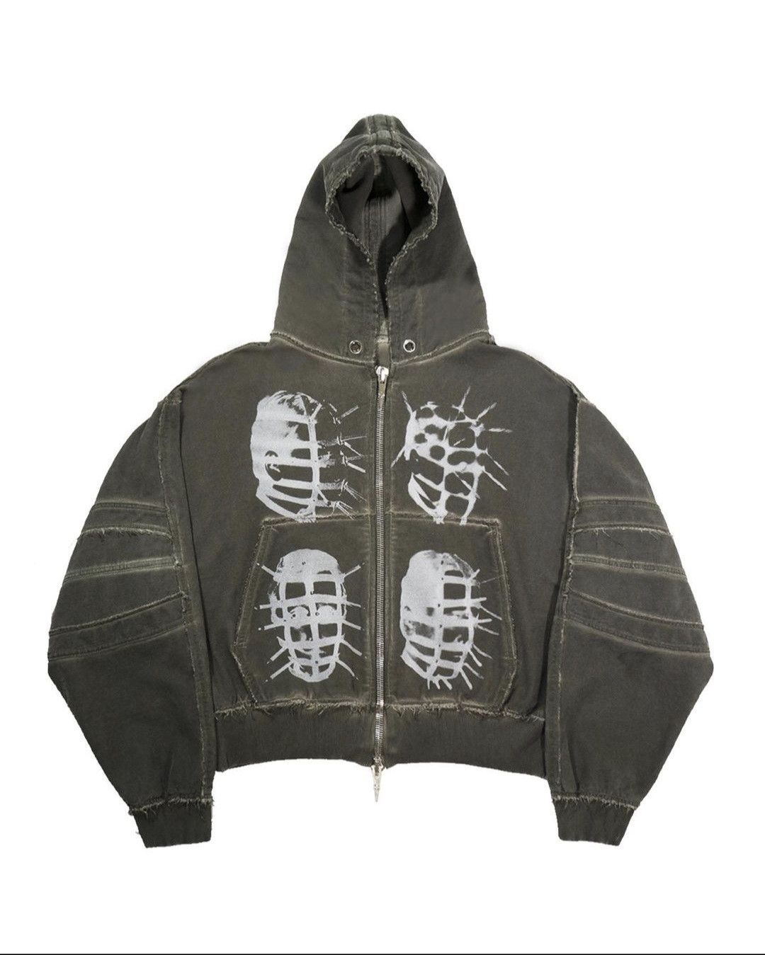 SHINE LUXURY Shine Luxury Studios zipper armour Hoodie Size US S / EU 44-46 / 1 - 4 Thumbnail