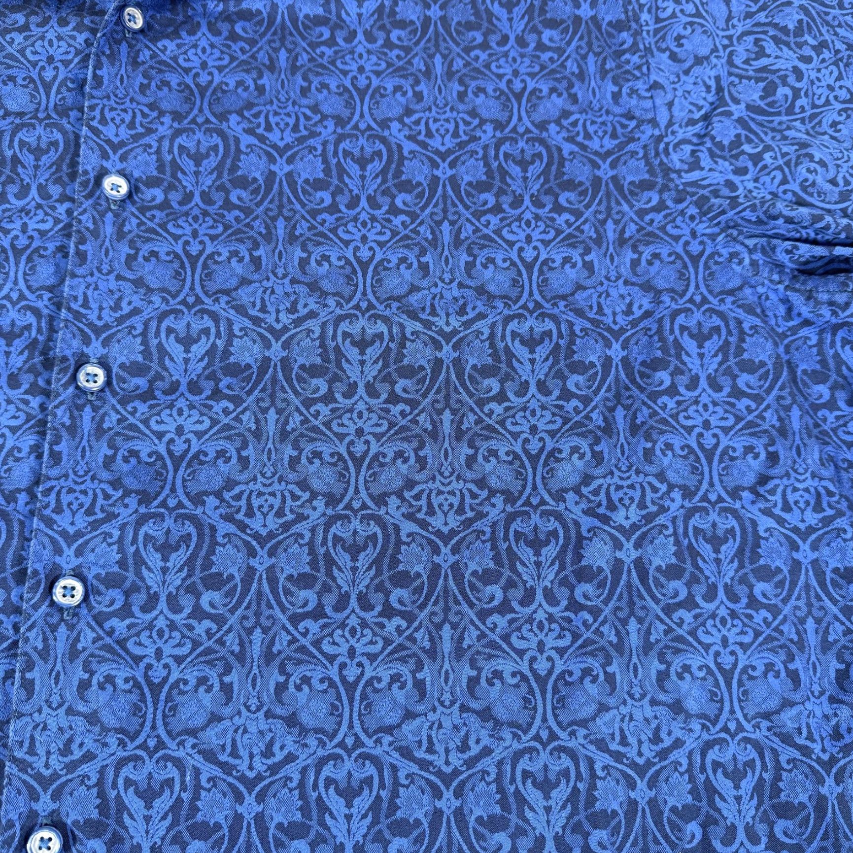 Robert Graham VINTAGE Robert Graham Shirt Mens XL Long Sleeve Button Up Blue Paisley Floral Designer 90s Size US XL / EU 56 / 4 - 4 Thumbnail