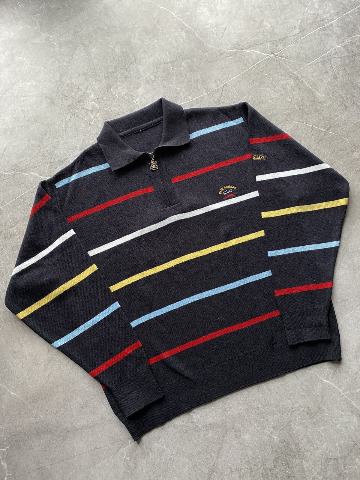 Paul & Shark Vintage Paul & Shark Yachting Sweater Pure Wool 1/3 Zip Size US M / EU 48-50 / 2 - 1 Thumbnail