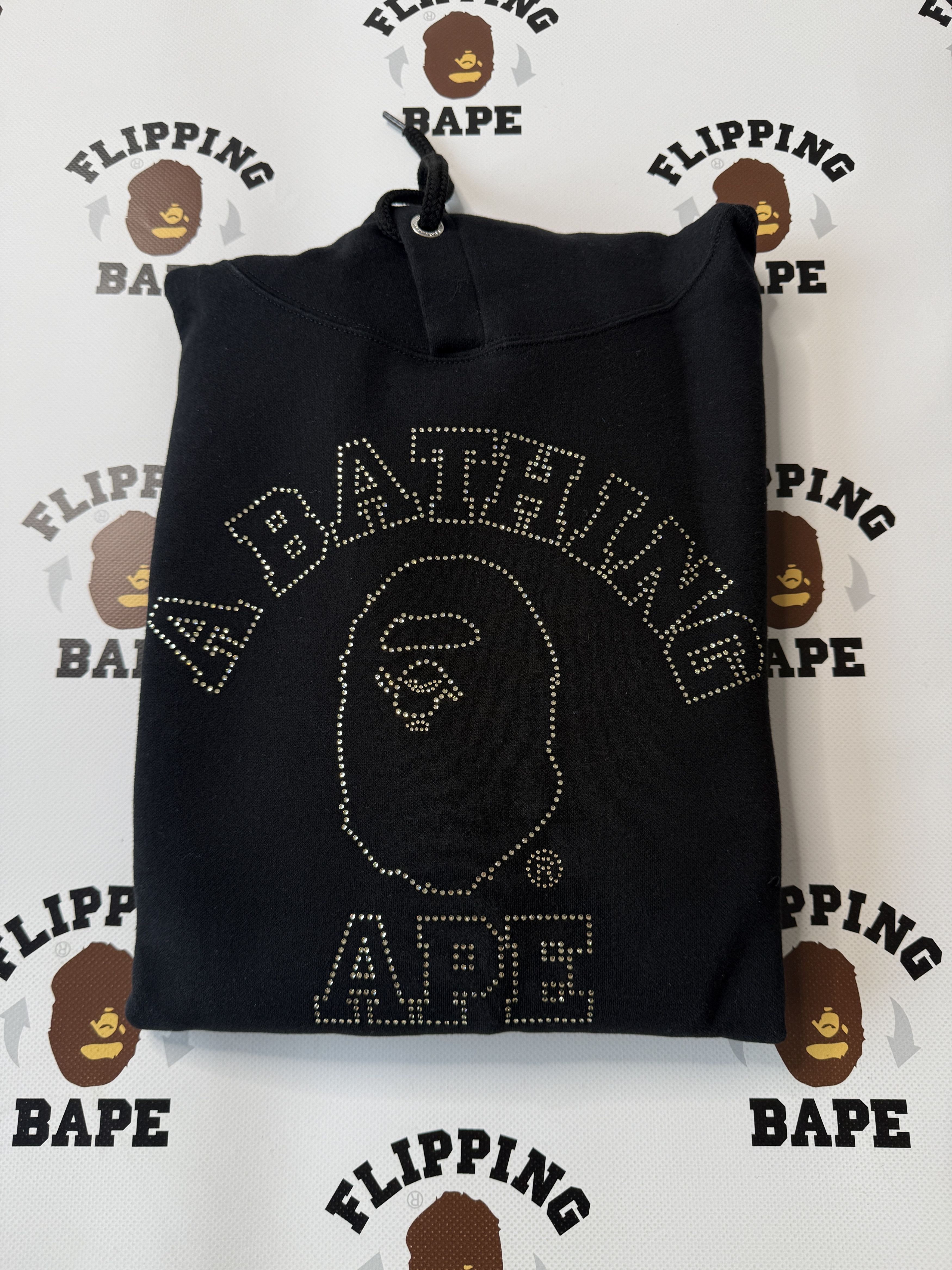 Bape × Swarovski BAPE X SWAROVSKI COLLEGE PULLOVER HOODIE Size US L / EU 52-54 / 3 - 4 Thumbnail