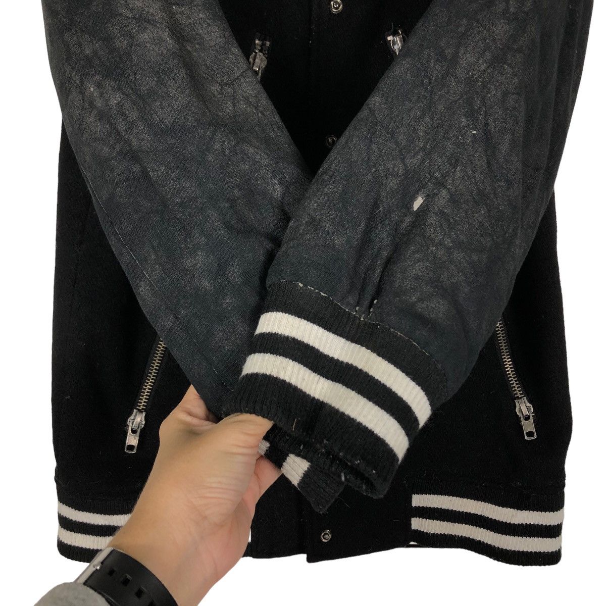 Japanese Brand 🔥Vtg Varsity Jacket Bomber Glad News Skeleton Big Logo Size US M / EU 48-50 / 2 - 13 Thumbnail