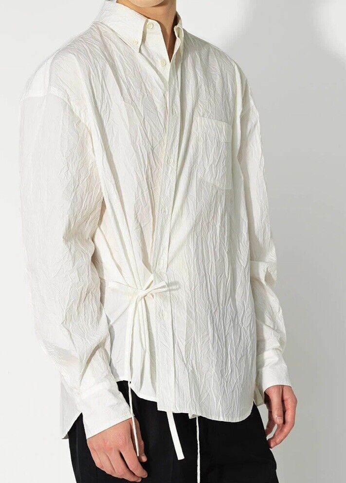 image of John Elliott Crinkled Kimono Shirt in White, Men's (Size XS)