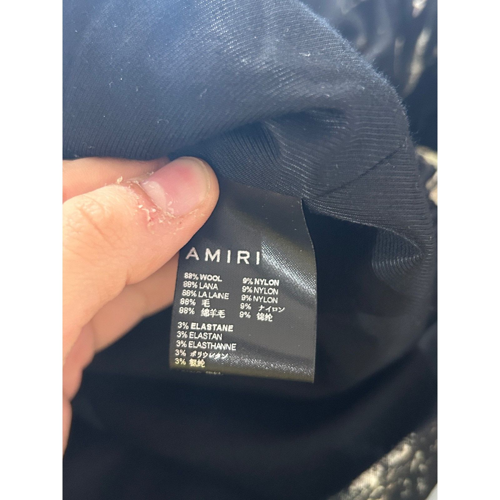 Amiri AMIRI PAINT SPLATTER WOOL BLEND JACKET SIZE MEDIUM PREOWNED Size US M / EU 48-50 / 2 - 7 Thumbnail