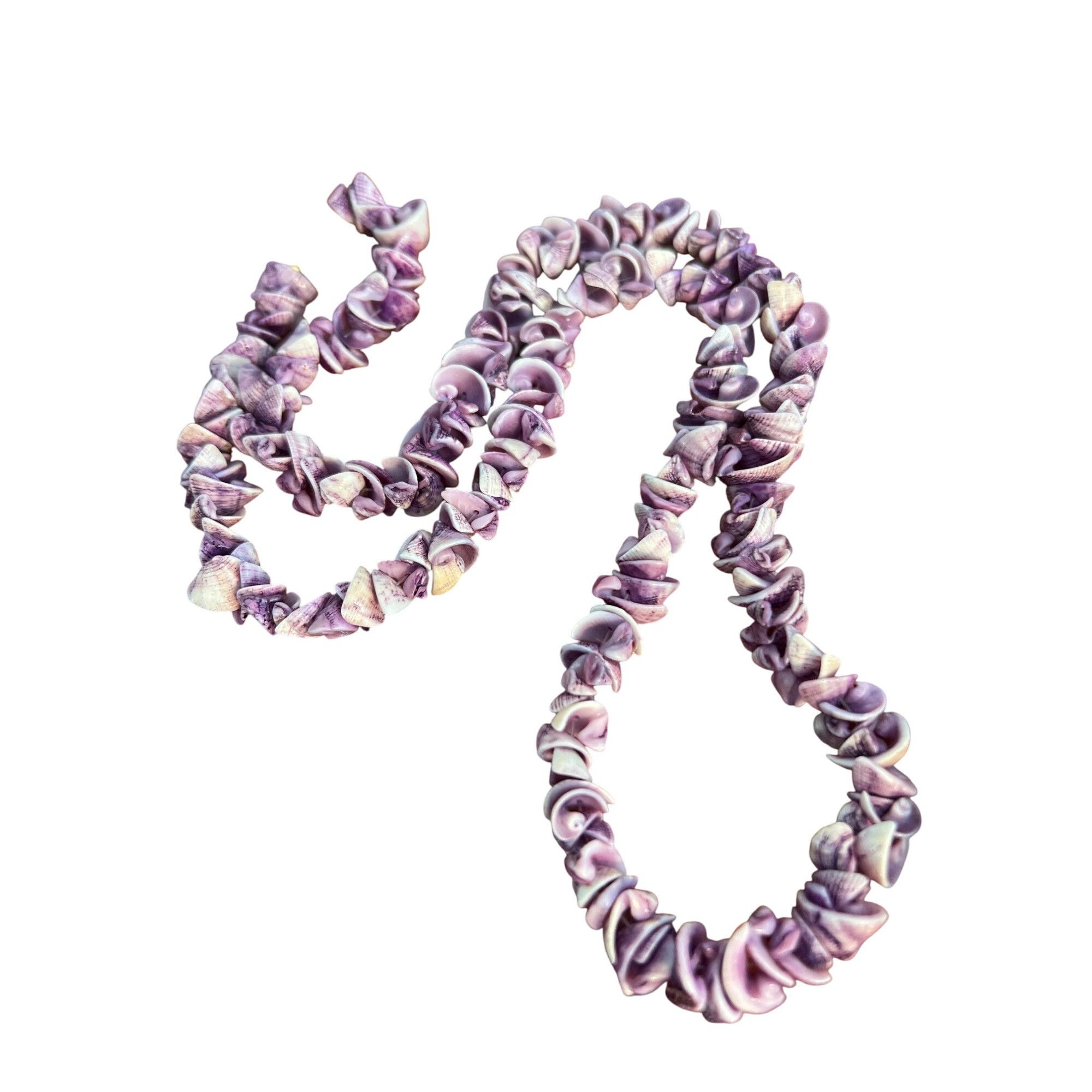 Other Vintage Chipped Shell Necklace Dyed Purple Surfer Vacation S Size ONE SIZE - 4 Thumbnail