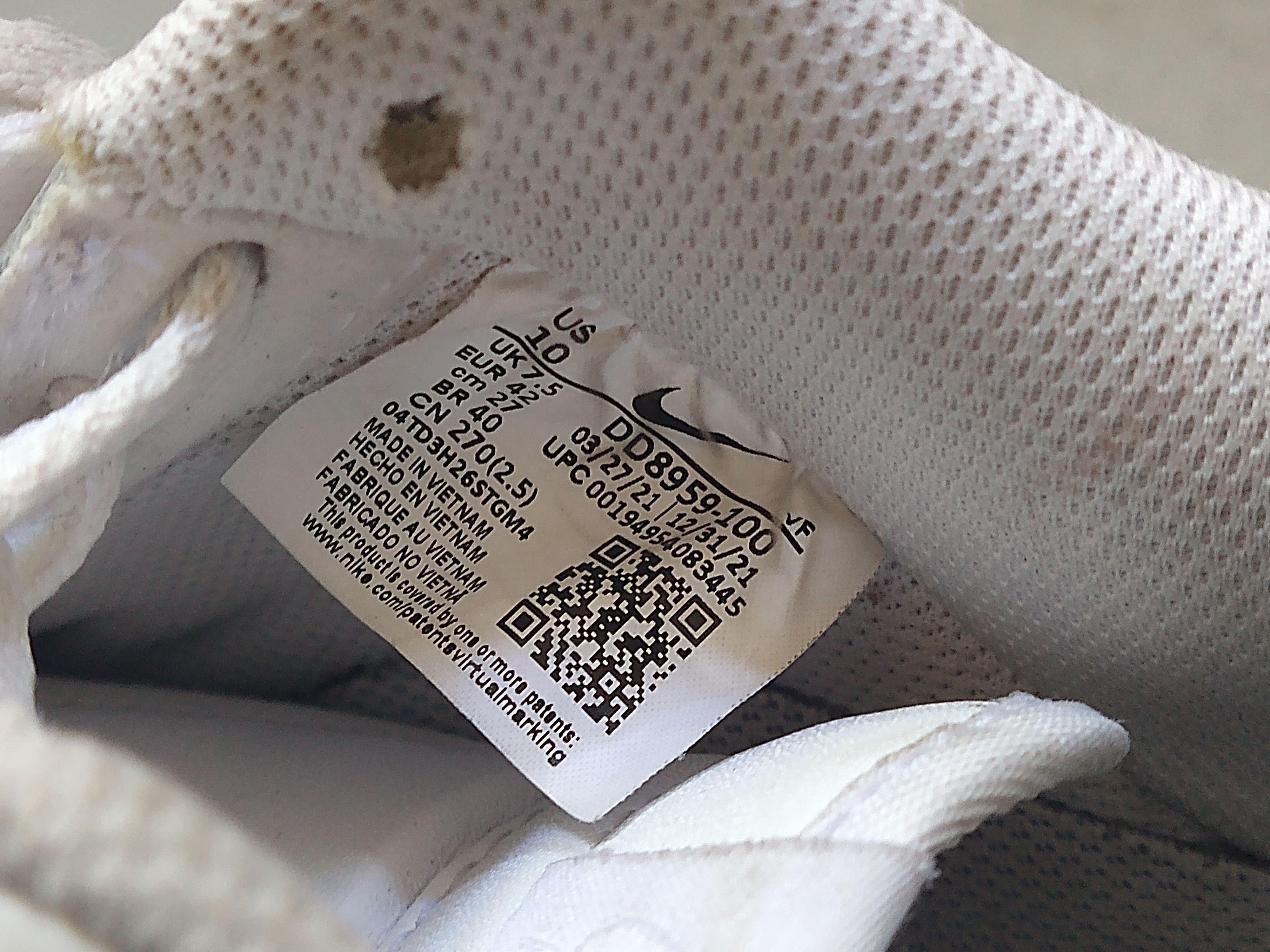 Nike Nike Air Force 1 AF1 Triple White Size 8.5 Low DD8959-100 Size US 8.5 / EU 41-42 - 11 Thumbnail