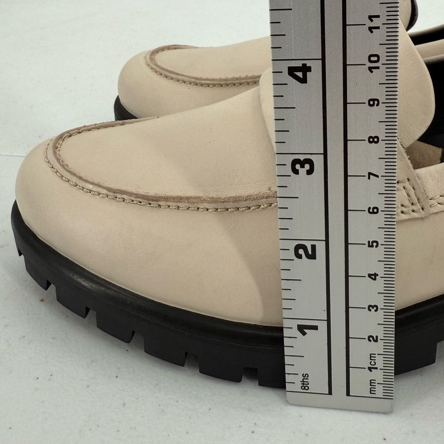 Ecco NEW ECCO Women's Modtray Beige Leather Penny Loafer Size 10 Size US 10 / IT 40 - 11 Thumbnail