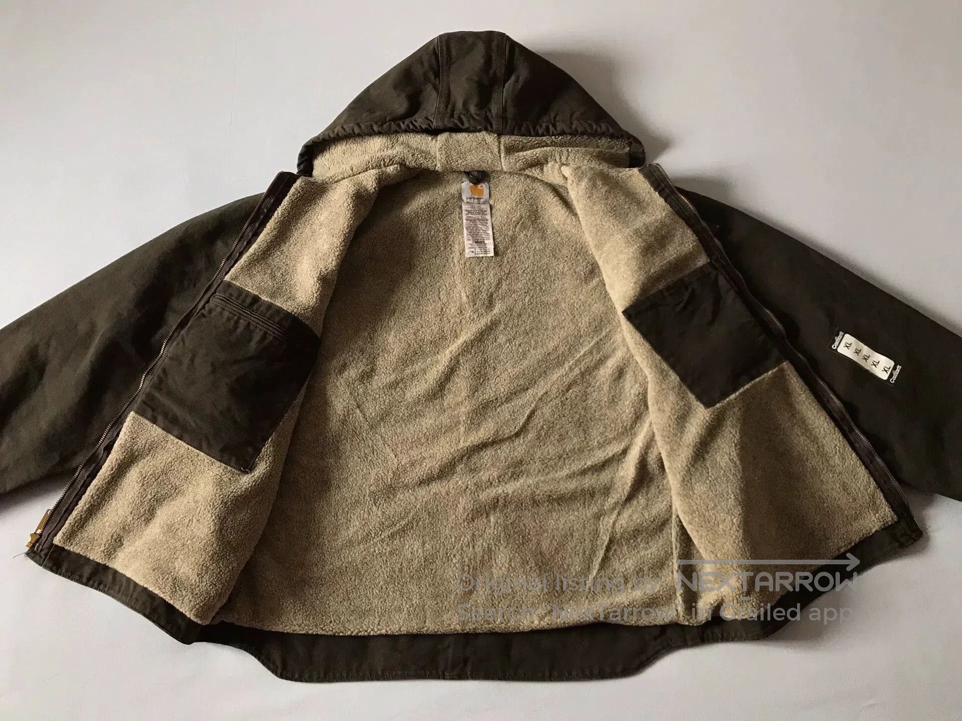 Carhartt Carhartt J141 Hooded Canvas Work Jacket. Size US XL / EU 56 / 4 - 3 Thumbnail