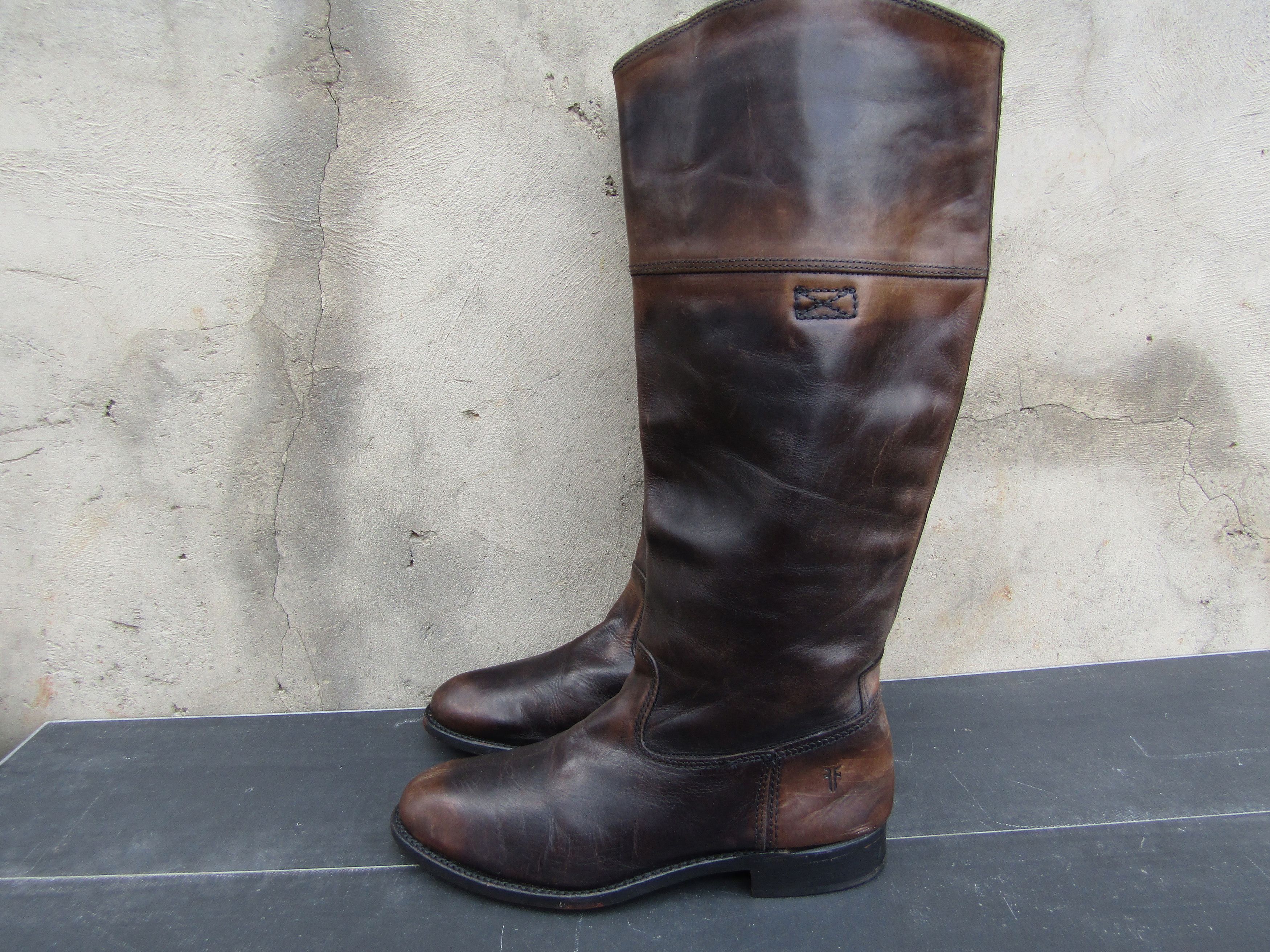 Frye FRYE Leather Tall High Pull On Western Boots Made in USA Size US 11 / IT 41 - 7 Thumbnail