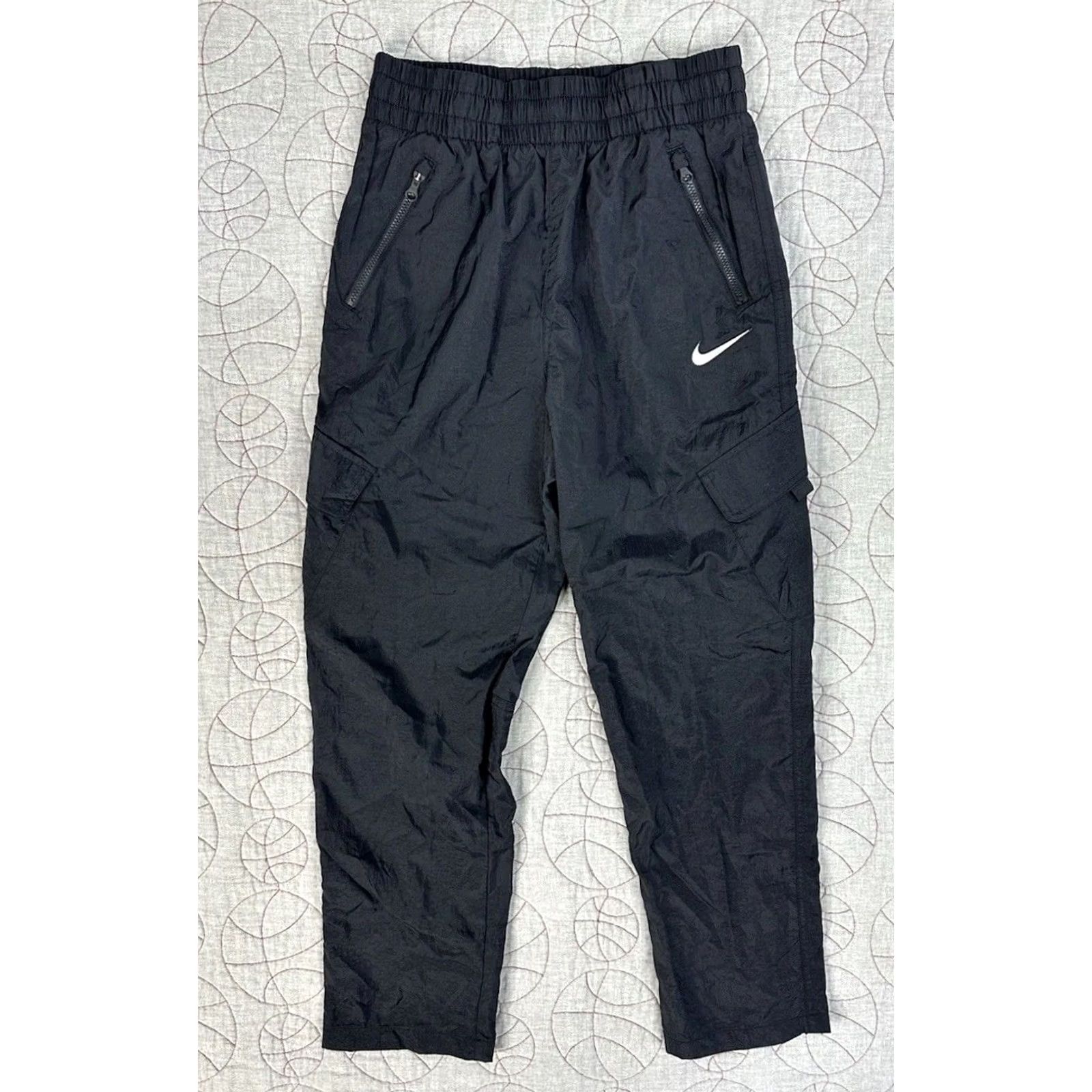 Nike Nike Women's Pants Black M Woven Cargo High Waisted Track Pants Size 32" / US 10 / IT 46 - 2 Thumbnail