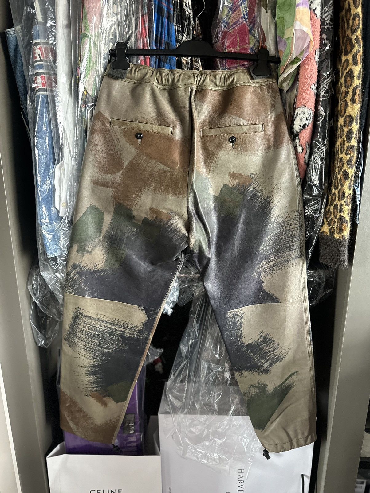 Diesel 🤑🤑🤑 Diesel leather camo sweatpants joggers small jeans pants Size US 30 / EU 46 - 21 Thumbnail